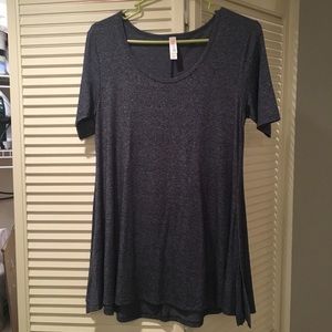 Lularoe Perfect T Heathered Navy Shirt